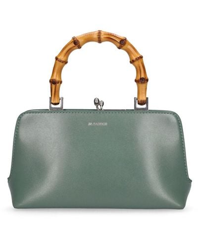 Jil Sander Sac à main mini en cuir goji bamboo - Vert