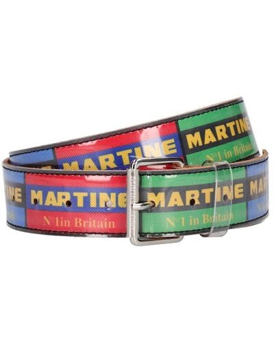 Martine Rose Logo Leather Belt - Green