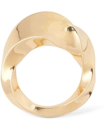 Bottega Veneta Gedrehter Ring Mit 18 Karat Goldbeschichtung - Mettallic