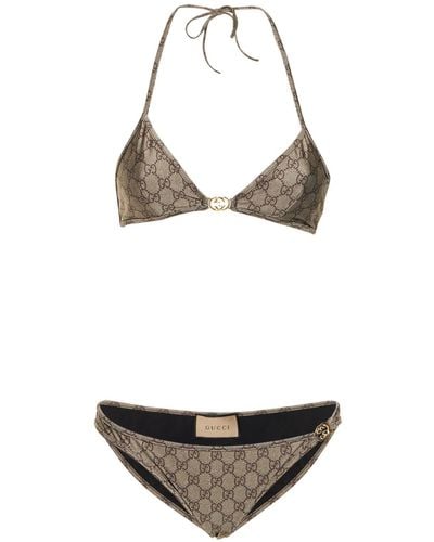 Gucci Bikini En Jersey Brillant - Neutre