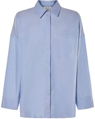 Max Mara Oxford-shirt Aus Baumwolle "lodola" - Blau