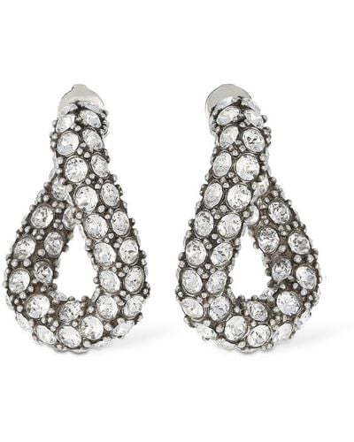 Isabel Marant Funky Ring Crystal Hoop Earrings - Metallic