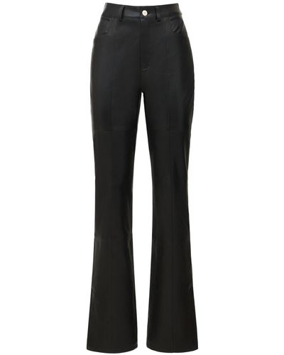 Wandler Pantaloni Slim Fit Vita Alta Astr In Pelle - Nero