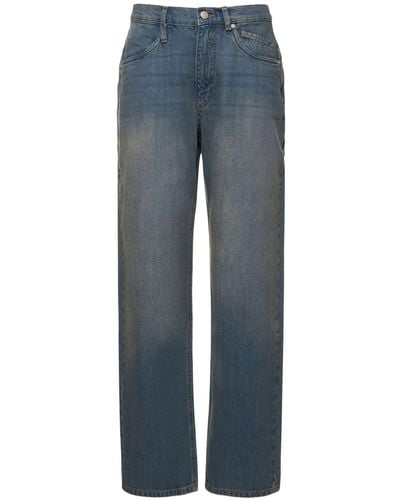 Miaou Echo Cotton Denim Low Rise Jeans - Blue
