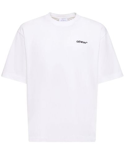 Off-White c/o Virgil Abloh T-shirt Aus Baumwolle "tattoo Arrow Skate" - Weiß