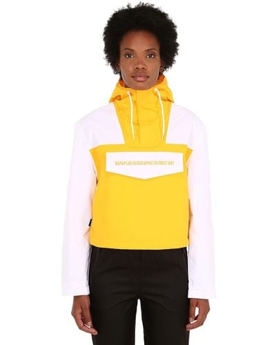 Napapijri Rainforest Cropped Pullover Jacket - Yellow