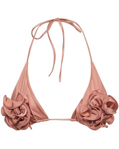Magda Butrym Lycra 3d Flower Bikini Top - Pink
