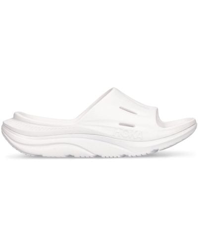 Hoka One One Ora Recovery Slide 3 Sandals - White