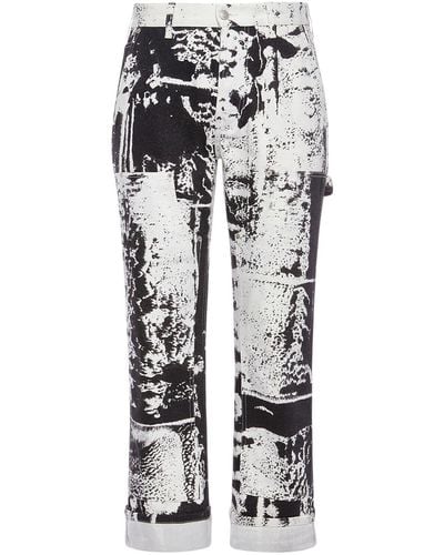 Alexander McQueen Workwear-jeans Aus Baumwolldenim - Weiß