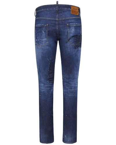 DSquared² Cool Guy Stretch Cotton Denim Jeans - Blue