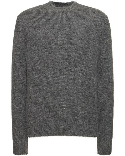 Jil Sander Alpaca Blend Bouclé Sweater - Gray