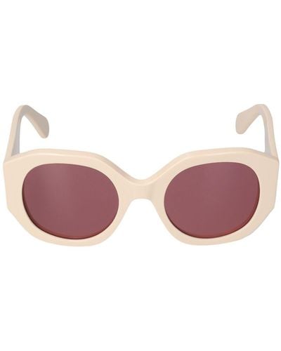 Chloé Oversized Logo Round Acetate Sunglasses - Pink