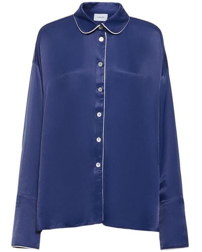 Sleeper Pastelle Viscose Oversize Shirt - Blue