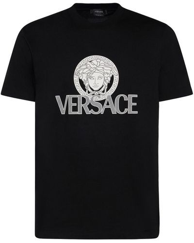 Versace T-Shirt Con Stampa Testa Di Medusa - Nero