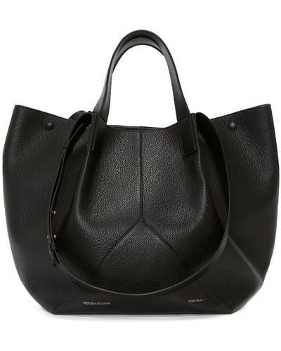 Victoria Beckham Medium Jumbo Leather Tote Bag - Black