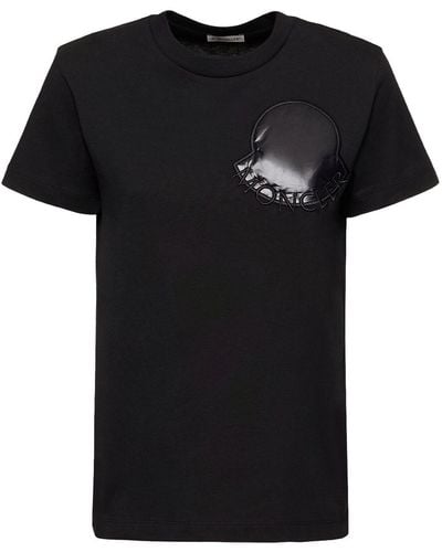 Moncler T-shirt in cotone - Nero