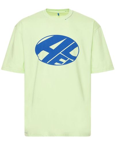 Adererror Logo Print Cotton T-shirt - Blue