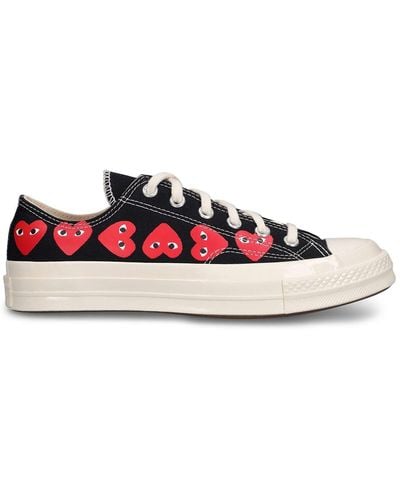 COMME DES GARÇONS PLAY Sneakers low top converse in tela - Bianco