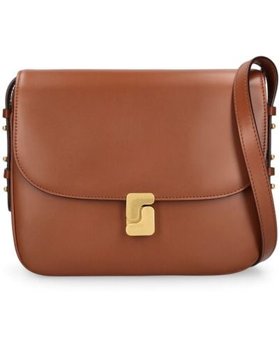 Soeur Maxi Bellissima Leather Shoulder Bag - Brown