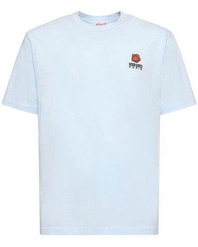KENZO T-shirt en jersey de coton à logo boke - Bleu