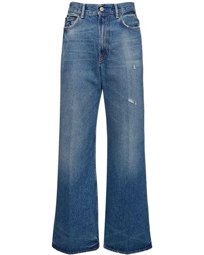 Acne Studios 2022 Wide Leg High Waist Denim Jeans - Blue