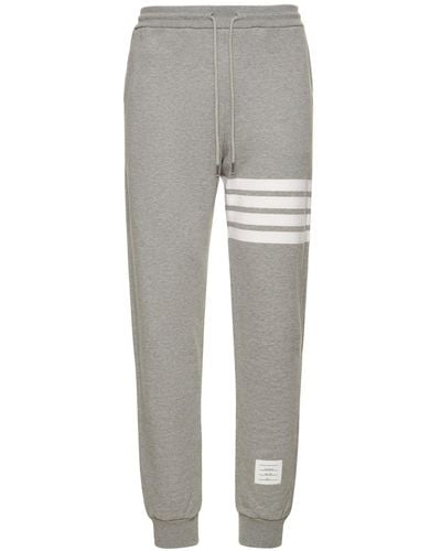 Thom Browne Pantalones deportivos de algodón - Gris