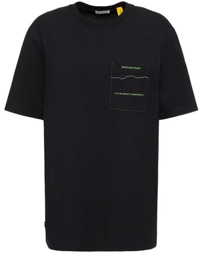 Moncler Genius Camiseta de algodón jersey - Negro