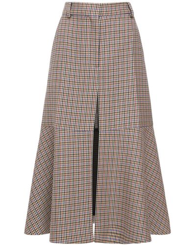 Stella McCartney Houndstooth Long Skirt - Multicolour