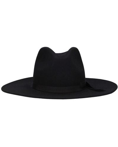 Borsalino 9cm Andrea Wool Felt Hat - Black