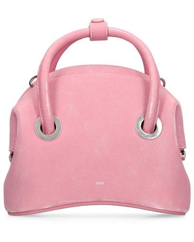 OSOI Mini Circle Leather Top Handle Bag - Pink