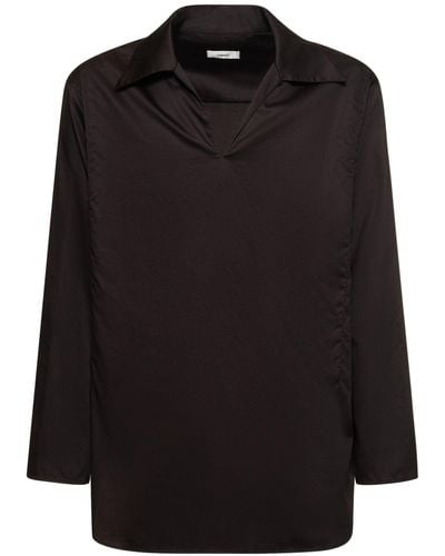 Commas Spread Collar Relaxed Fit Shirt - Black