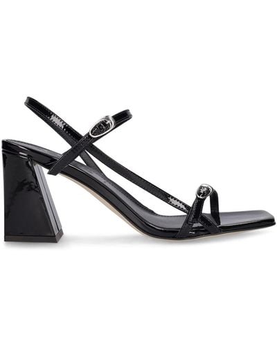 Aeyde 75Mm Hilda Patent Leather Sandals - Black