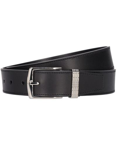 Burberry Ceinture en cuir 35 mm - Blanc