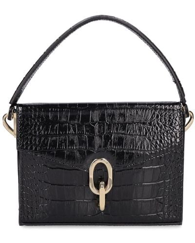 Anine Bing Mini Colette Embossed Leather Bag - Black