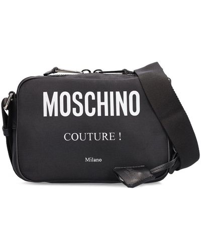 Moschino Sac en nylon imprimé logo - Noir