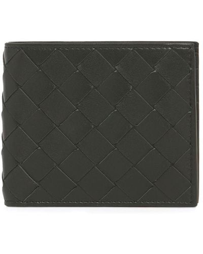 Bottega Veneta Intrecciato Leather Bi-Fold Wallet - Gray