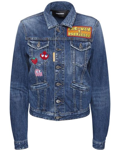 DSquared² Pac- Cotton Denim Jacket - Blue