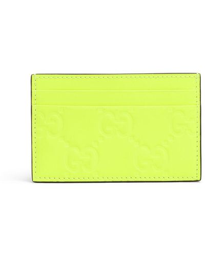 Gucci Rubberized leather gg card case - Giallo