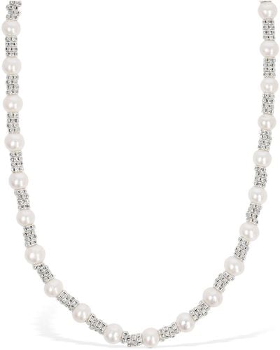 Magda Butrym Double Wrap Faux Pearl Necklace - Natural