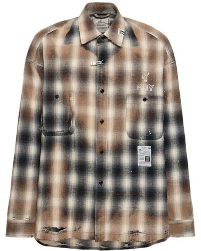 Maison Mihara Yasuhiro Vintage Check Cotton Shirt - Brown