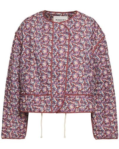 Isabel Marant Gelio Printed Cotton Padded Jacket - Red