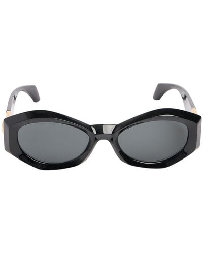 Versace Gafas de sol ovaladas de acetato - Negro