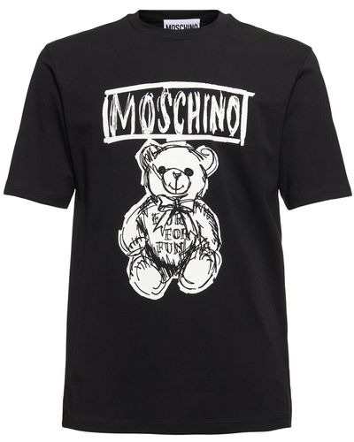 Moschino T-shirt Mit Druck - Schwarz