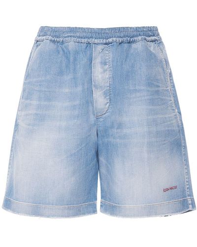 DSquared² Boxer Fit Stretch Cotton Denim Shorts - Blue