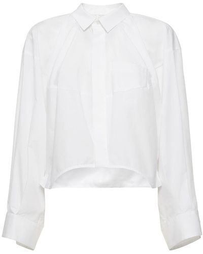 Sacai Poplin Shirt W/cocoon Sleeves - White