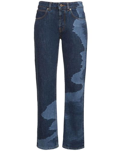 Missoni Space Dyed Cotton Denim Straight Jeans - Blue