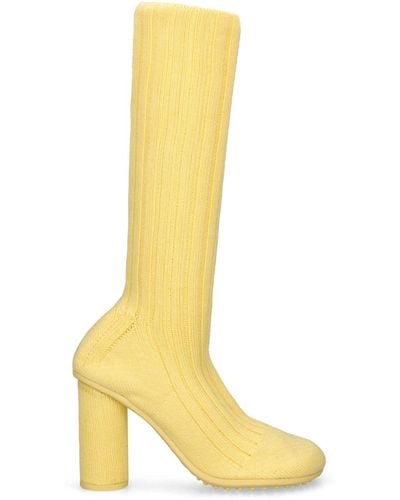 Bottega Veneta 90Mm Atomic Wool Boots - Yellow