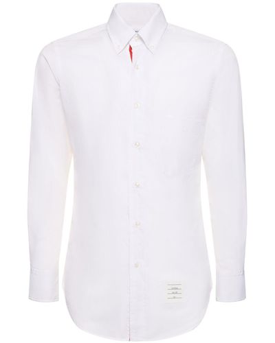 Thom Browne Hemd Aus Baumwolle - Weiß