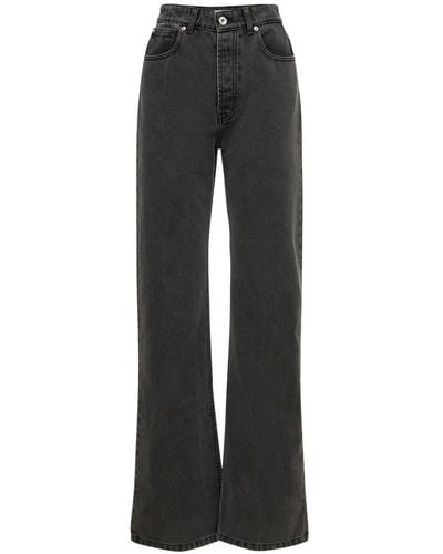 Rabanne Jeans Rectos Con Cintura Alta - Negro