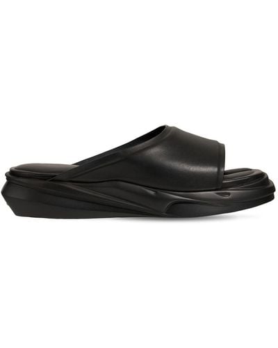 1017 ALYX 9SM Mono Leather Slide Sandals - Black